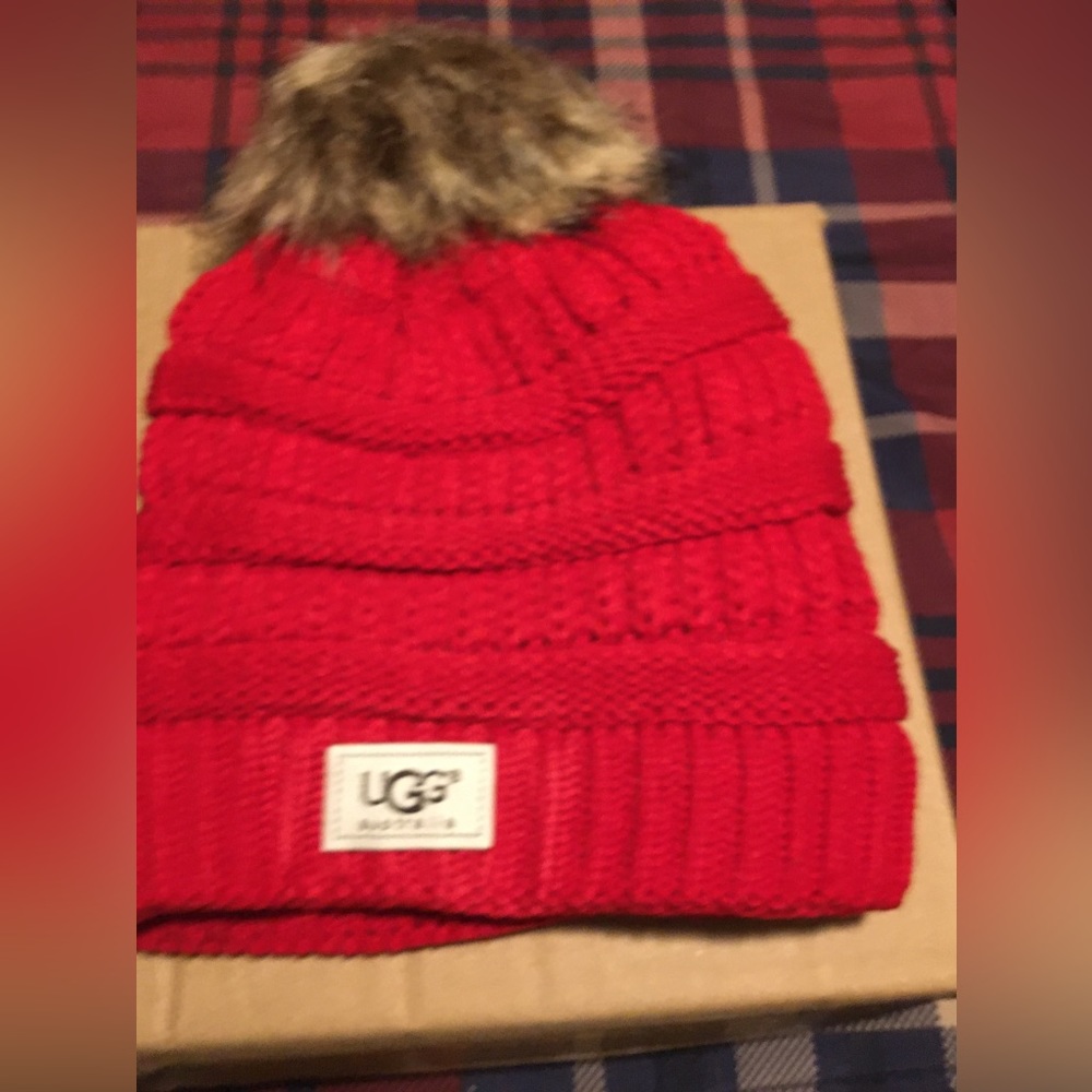 New Red UGG toboggan never been worn
